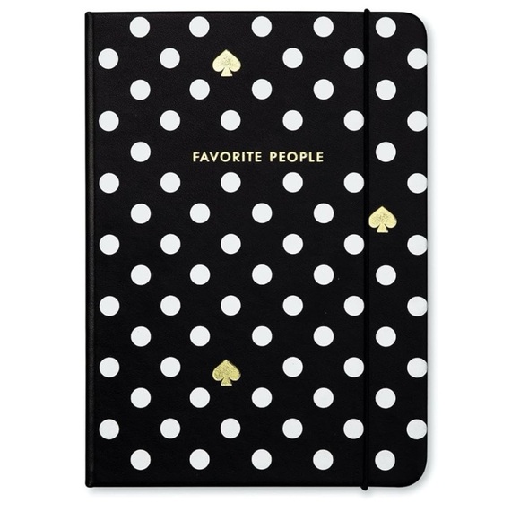 Kate Spade New York Address Book with A-Z Tabs, Black Leatherette Telephone Book - Picture 1 of 12